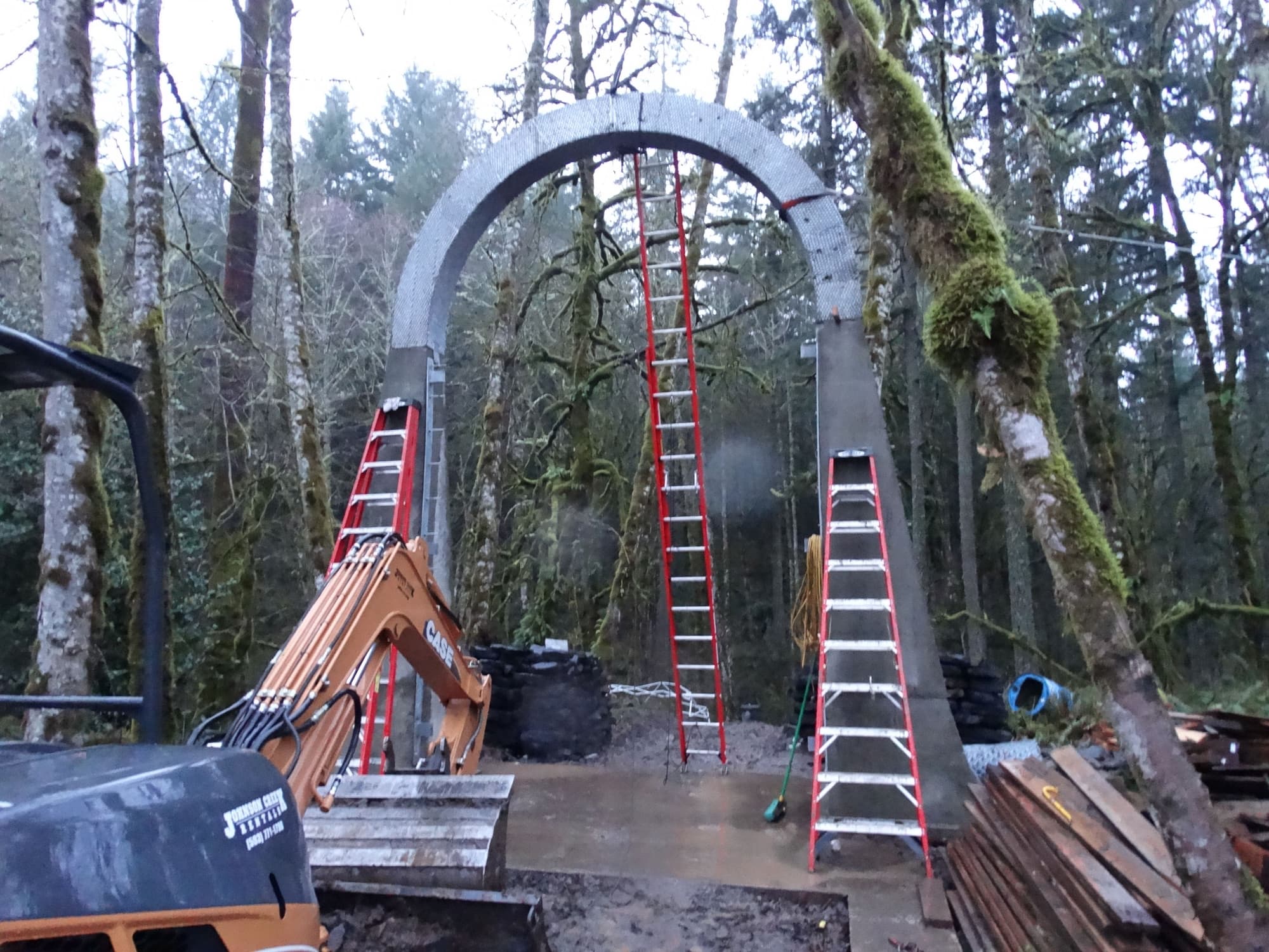 Arch ladders construction site