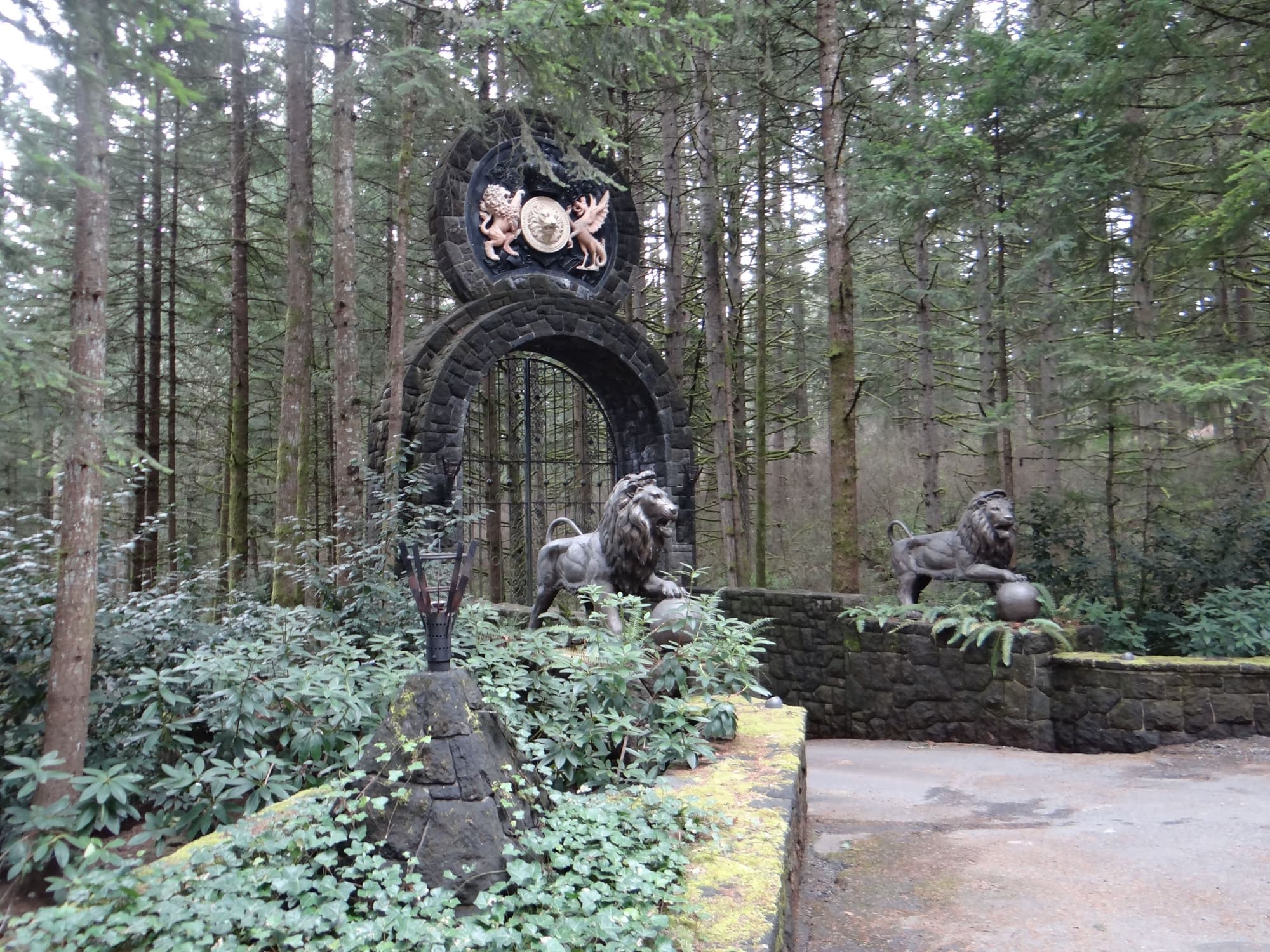 Lion gate arch forest