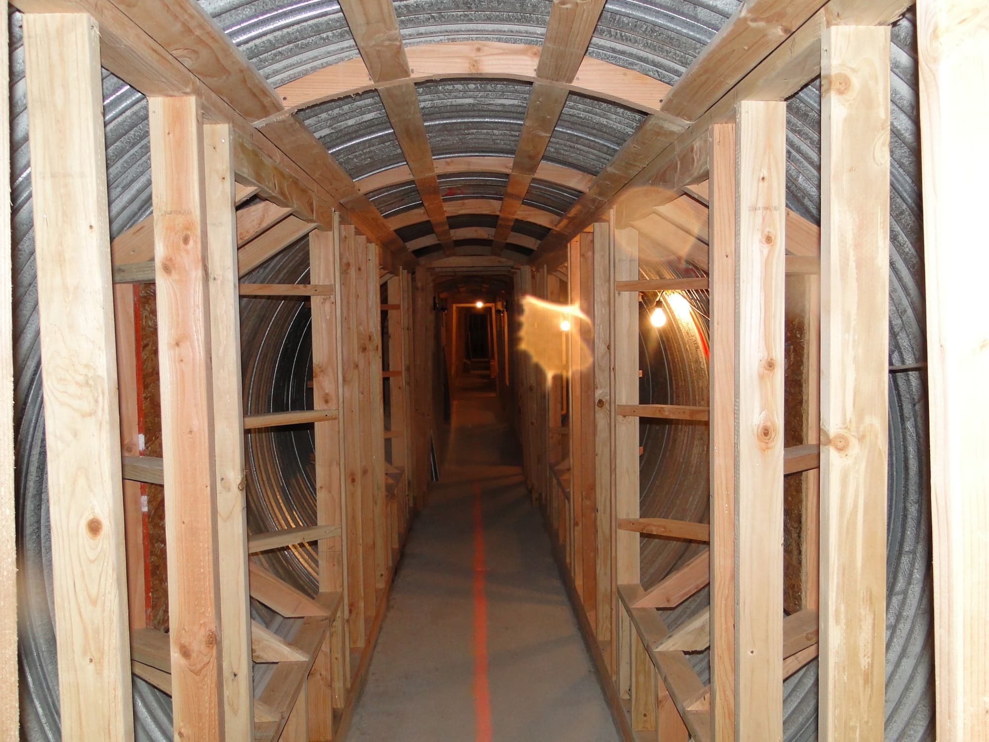 Tunnel corridor stud framing